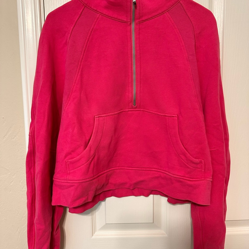 Lululemon Scuba Oversized Half-Zip Hoodie – Size M/L – Hot Pink